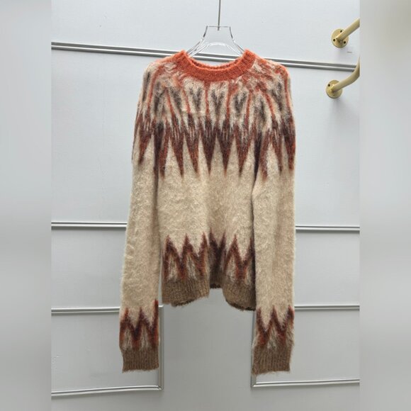 MARANT ÉTOILE Natania brushed Fair Isle intarsia-knit sweater - Picture 6 of 13